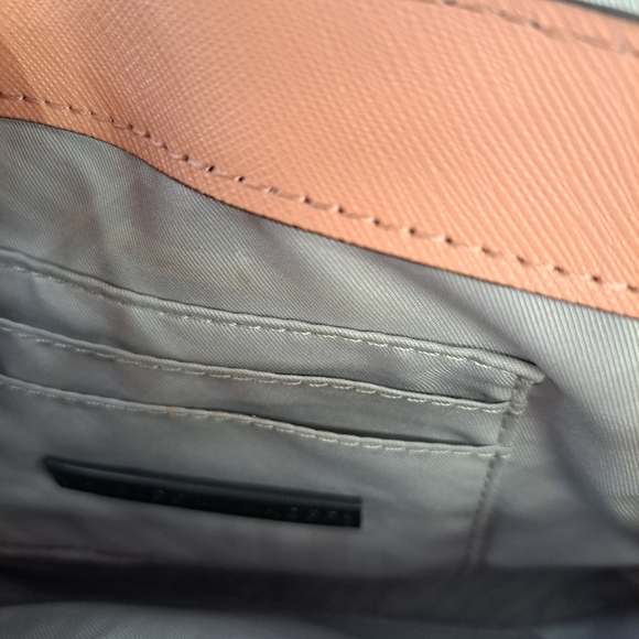 Rebecca mincoff peony Darren pink sofiano leather small messanger bag with gold - Picture 3 of 8